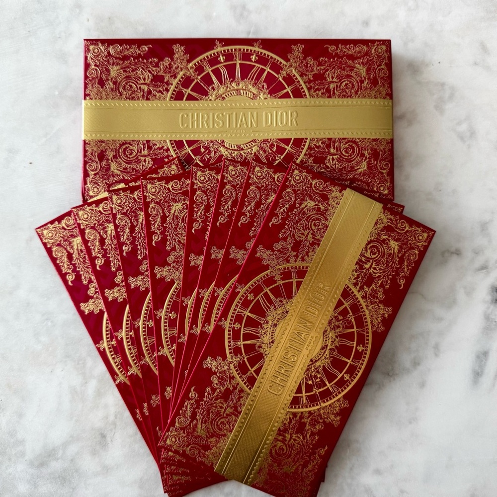Dior 2025 Lunar New Year Red Money Envelopes (9 Envelopes)